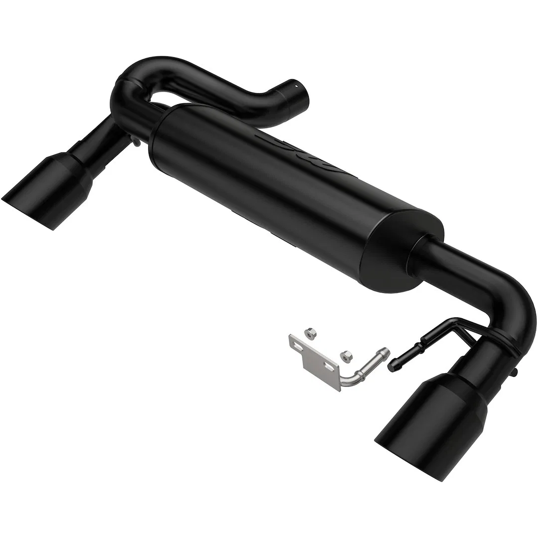 19558 – MAGNAFLOW Exhaust System Kit, Black Stainless Steel With Muffler 2-1/2 Inch Pipe Diameter Dual Exit Split Rea...